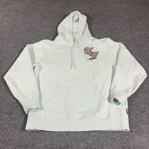 Teddy Fresh Hoodie Mens Large Blue‎ Pullover Sweatshirt Embroidered Heavyweight